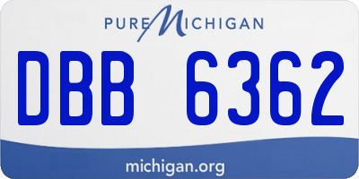MI license plate DBB6362