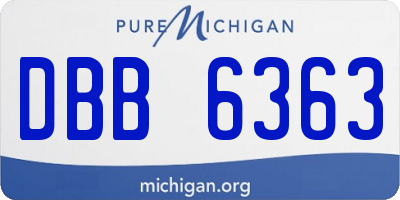 MI license plate DBB6363
