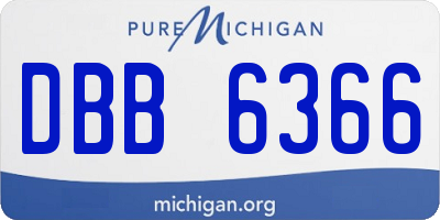 MI license plate DBB6366