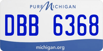 MI license plate DBB6368