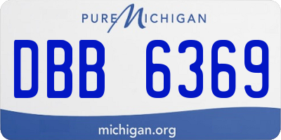 MI license plate DBB6369