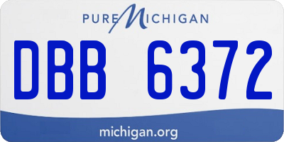 MI license plate DBB6372