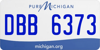 MI license plate DBB6373
