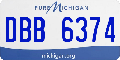 MI license plate DBB6374