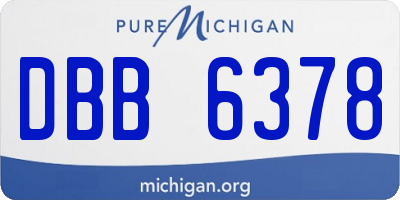 MI license plate DBB6378