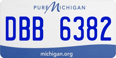 MI license plate DBB6382