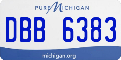 MI license plate DBB6383