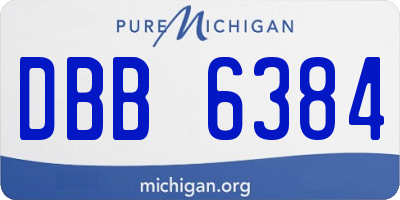 MI license plate DBB6384