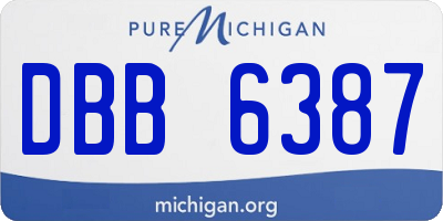 MI license plate DBB6387