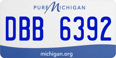 MI license plate DBB6392