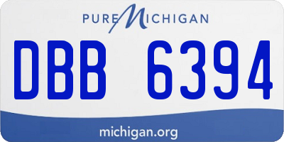 MI license plate DBB6394