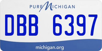 MI license plate DBB6397