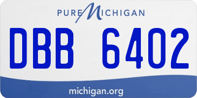 MI license plate DBB6402