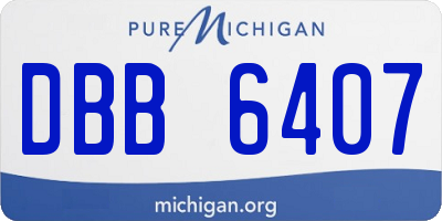 MI license plate DBB6407