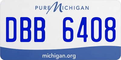MI license plate DBB6408