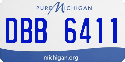 MI license plate DBB6411