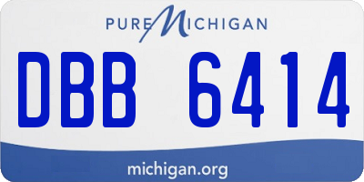 MI license plate DBB6414