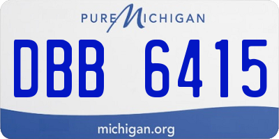 MI license plate DBB6415