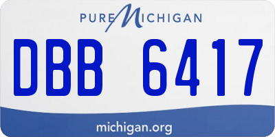 MI license plate DBB6417
