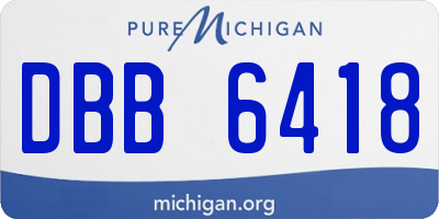MI license plate DBB6418