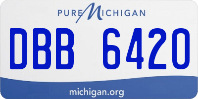 MI license plate DBB6420