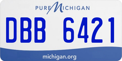 MI license plate DBB6421