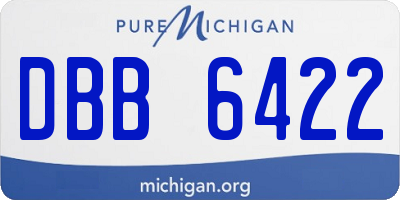 MI license plate DBB6422