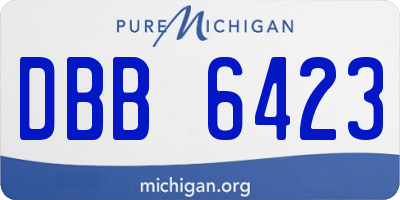 MI license plate DBB6423