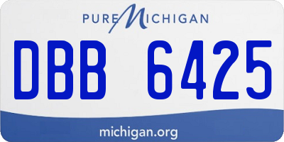 MI license plate DBB6425