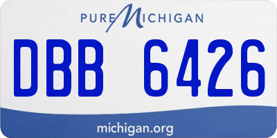 MI license plate DBB6426