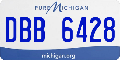 MI license plate DBB6428