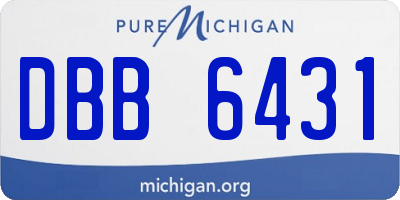 MI license plate DBB6431