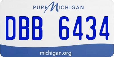 MI license plate DBB6434