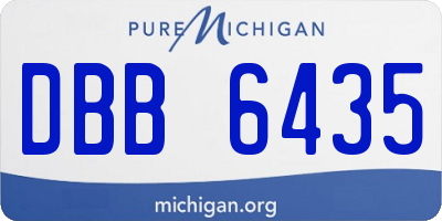MI license plate DBB6435