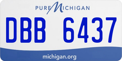 MI license plate DBB6437