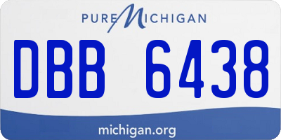 MI license plate DBB6438