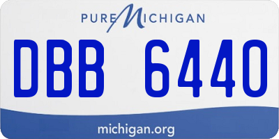 MI license plate DBB6440