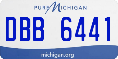 MI license plate DBB6441