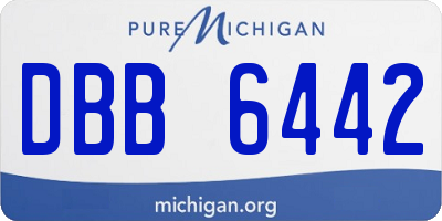 MI license plate DBB6442