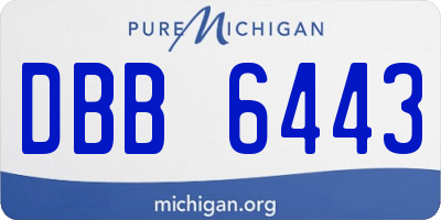 MI license plate DBB6443