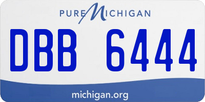 MI license plate DBB6444