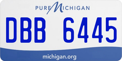 MI license plate DBB6445