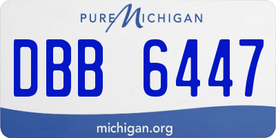 MI license plate DBB6447