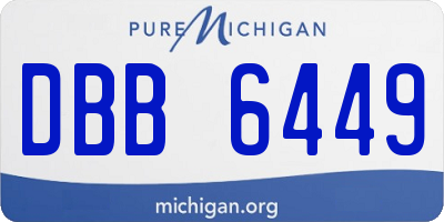 MI license plate DBB6449