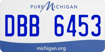 MI license plate DBB6453
