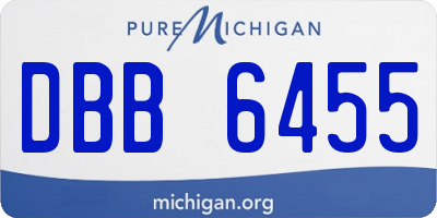 MI license plate DBB6455