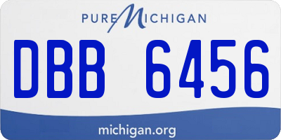 MI license plate DBB6456