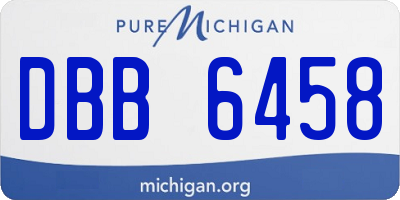 MI license plate DBB6458