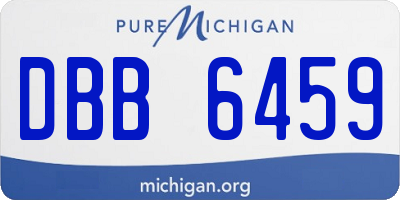 MI license plate DBB6459