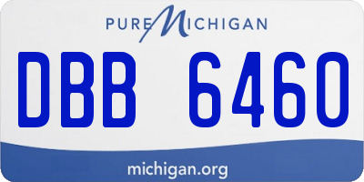 MI license plate DBB6460